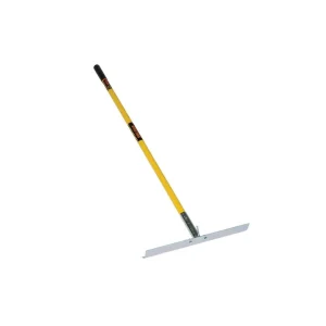 20″ Concrete Placer – w/Hook, 60″ Yellow Fiberglass Handle