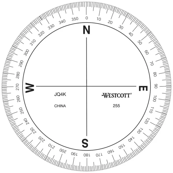 Azimuth Compass Protractor