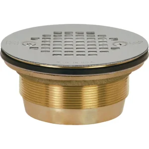 Cast No-Caulk Shower Drain with Stainless Steel Strainer