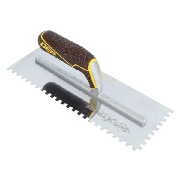 QEP Xtreme Cork Handle Square-Notch Trowels | 1/4″ x 1/4″ x 1/4″ Square Notch