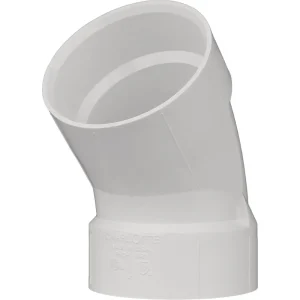 Charlotte Pipe 6 In. 45 Deg. DWV Short Radius PVC Elbow