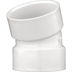 Charlotte Pipe Schedule 40 22-1/2 Deg. DWV PVC Elbow, 6 In. Hub x Hub