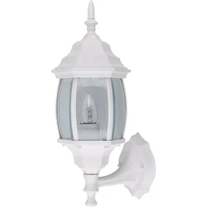 Home Impressions White Incandescent Outdoor Wall Light Fixture, 17 in