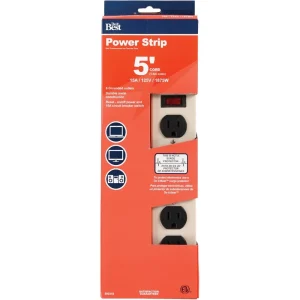 Do it Best Gray 6-Outlet Power Strip with 5 ft. Cord