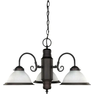 Home Impressions Halophane 3-Bulb Chandelier