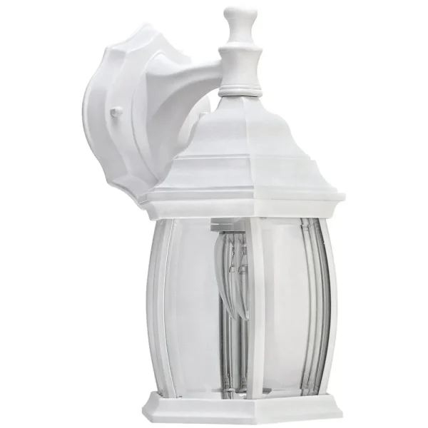 Home Impressions White Incandescent Outdoor Wall Light Fixture, 12.5″