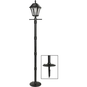 Gama Sonic Baytown II Solar Dusk-To-Dawn LED Post Light Fixture With Anchor