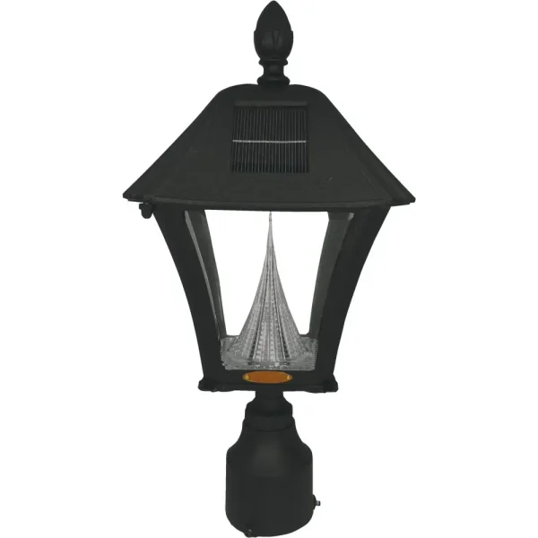 Gama Sonic Baytown II Solar Dusk-To-Dawn LED Post Light Fixture