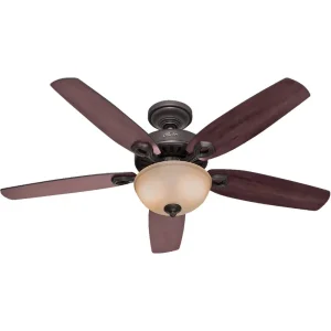 Hunter Builder New Bronze Ceiling Fan with Light Kit, 52 in