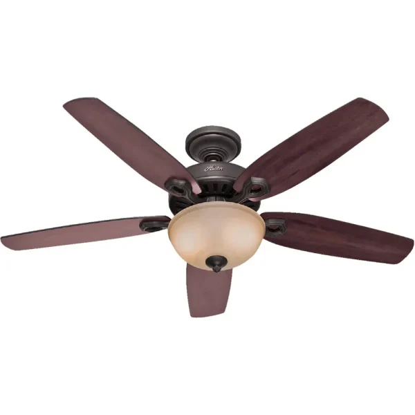 Hunter Builder New Bronze Ceiling Fan with Light Kit, 52 in