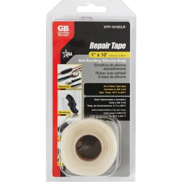 Gardner Bender Clear Self-Sealing Tape, 1 In. x 10 Ft