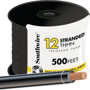Southwire 500 ft. 12-AWG Black Stranded THHN Wire