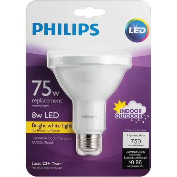 Philips PAR30 Long Neck Medium LED Floodlight Light Bulb