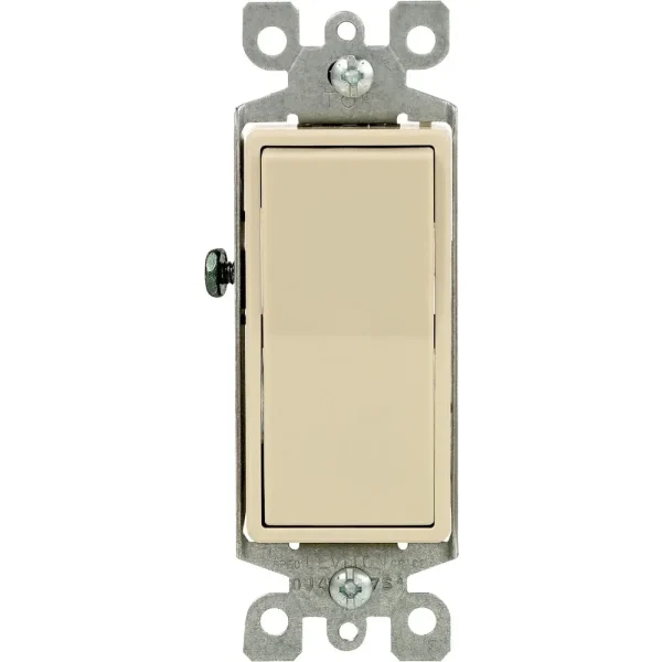 Leviton Decora Ivory Commercial Grade 20 Amp Rocker Single Pole Switch
