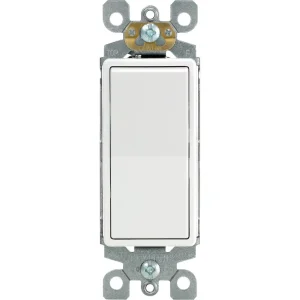 Leviton Decora White Commercial Grade 20 Amp Rocker Single Pole Switch