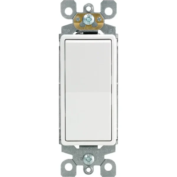 Leviton Decora White Commercial Grade 20 Amp Rocker Single Pole Switch