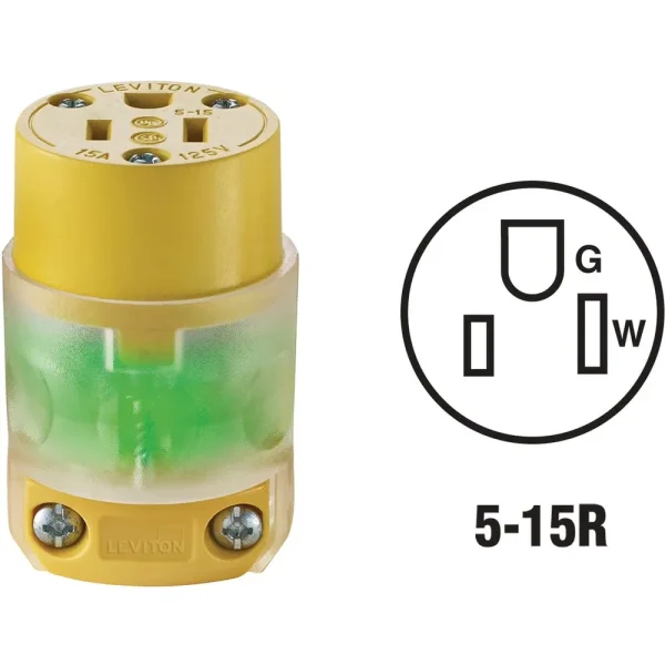 Leviton Vinyl Illuminated Cord Connector