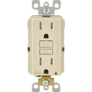 Leviton SmartLockPro Light Almond Arc Fault Duplex Outlet