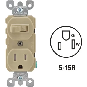 Leviton Ivory 15 Amp Commercial Grade Switch & Outlet