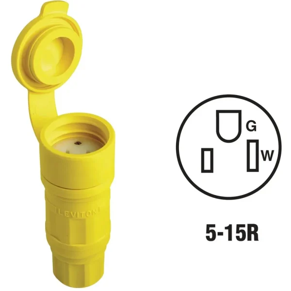 Leviton Yellow Wetguard Cord Connector