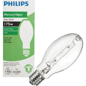 Philips ED28 Mogul Screw Mercury Vapor High-Intensity Light Bulb