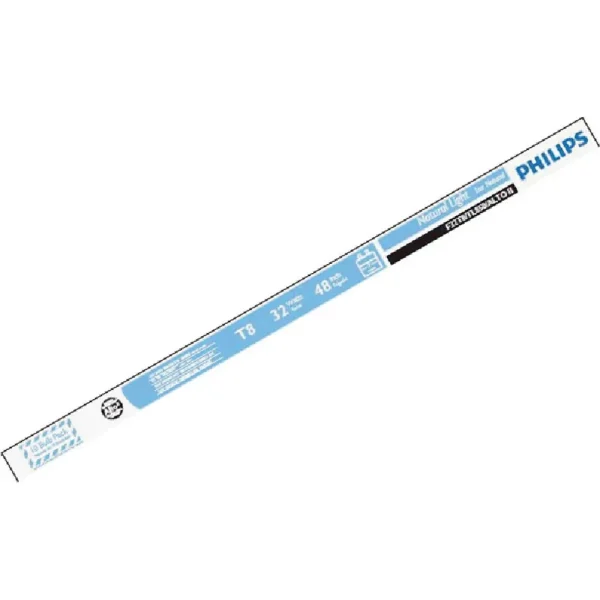 Philips T8 Medium Daylight Bi-Pin Fluorescent Tube Light Bulb, 10-Pack