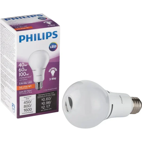 Philips A21 Medium 3-Way LED Light Bulb