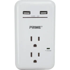 Prime Wire & Cable 2-Outlet USB Charger