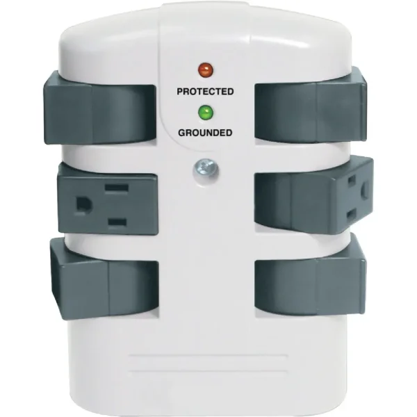 Prime Wire & Cable 6-Outlet Rotating Plug-In Outlet