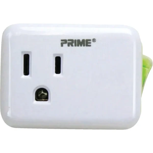 Prime Wire & Cable Plug-In Outlet with Switch