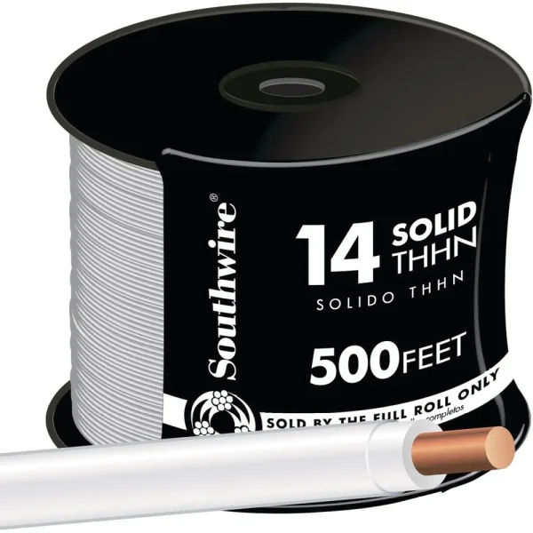 Southwire 500 ft. 14 AWG White Solid THHN Wire