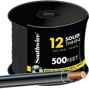 Southwire 500 Foot Solid Black 12 Awg Solid Thhn Wire