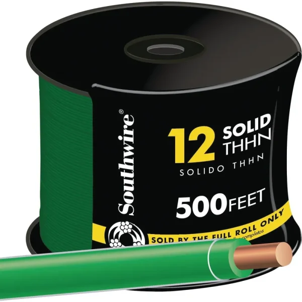 Southwire 500 ft. 12-Awg Green Solid Thhn Wire