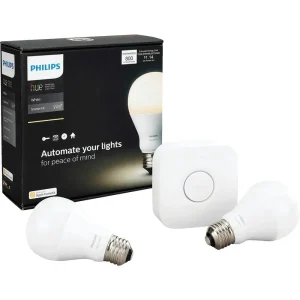 Philips Hue A19 Medium Dimmable LED Light Bulb Starter Kit