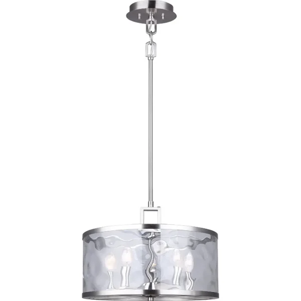 Home Impressions Cala Brushed Nickel 5 Bulb Pendant Light Fixture, 66.5 in