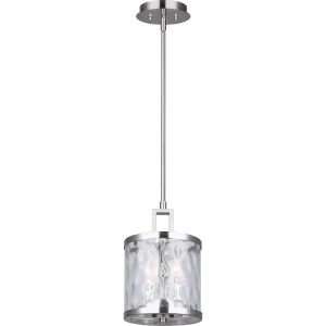 Home Impressions Cala Brushed Nickel 2 Bulb Pendant Light Fixture, 63.25 in
