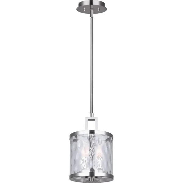 Home Impressions Cala Brushed Nickel 2 Bulb Pendant Light Fixture, 63.25 in