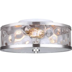 Home Impressions Cala Nickel Incandescent Flush Mount Light Fixture, 16″