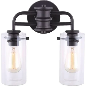 Home Impressions Albany Oil Rubbed Bronze 2 Bulb Bath Light Bar, 14.25 in