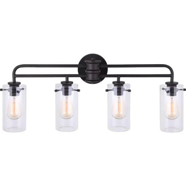 Home Impressions Albany Oil Rubbed Bronze 4 Bulb Bath Light Bar, 31.25 in