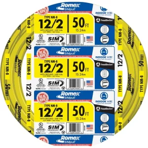Romex 50 ft. 12-2 Yellow Solid NMW/G Wire