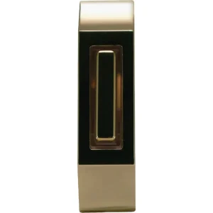 IQ America Polished Brass & Brown Lighted Doorbell Button
