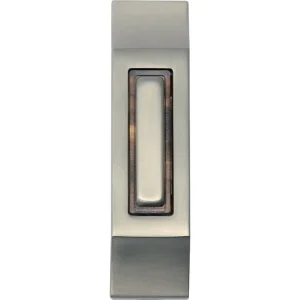 IQ America Rectangular Satin Nickel Lighted Doorbell Button