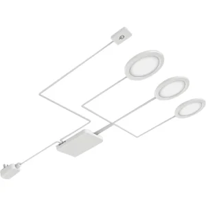Good Earth Lighting Plug-In White LED Under Cabinet Light Kit, 2.5 in