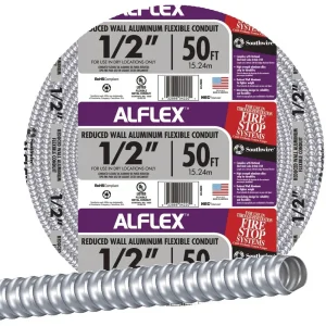 Southwire 1/2″ x 100′ Aluminum Flexible Metal Conduit