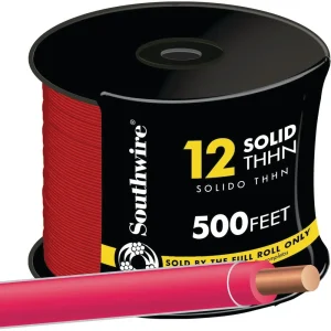Southwire 500 ft. 12-AWG Red Solid THHN Wire