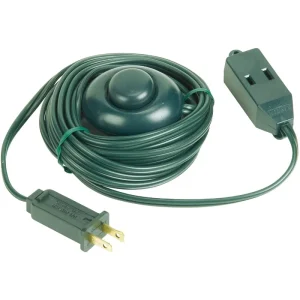 Do it Best Green 18/2 Extension Cord with Foot Switch, 15 ft