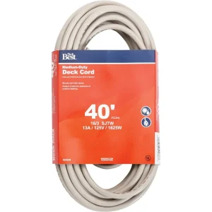 Do it Best Tan 16/3 Medium-Duty Patio Extension Cord, 40 ft