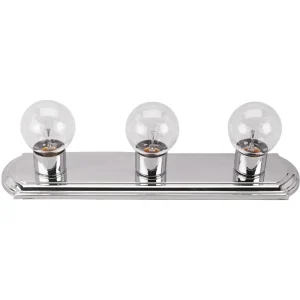 Home Impressions Chrome 3 Bulb Vanity Bath Light Bar, 18 in