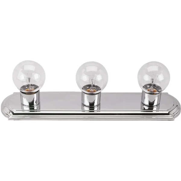 Home Impressions Chrome 3 Bulb Vanity Bath Light Bar, 18 in